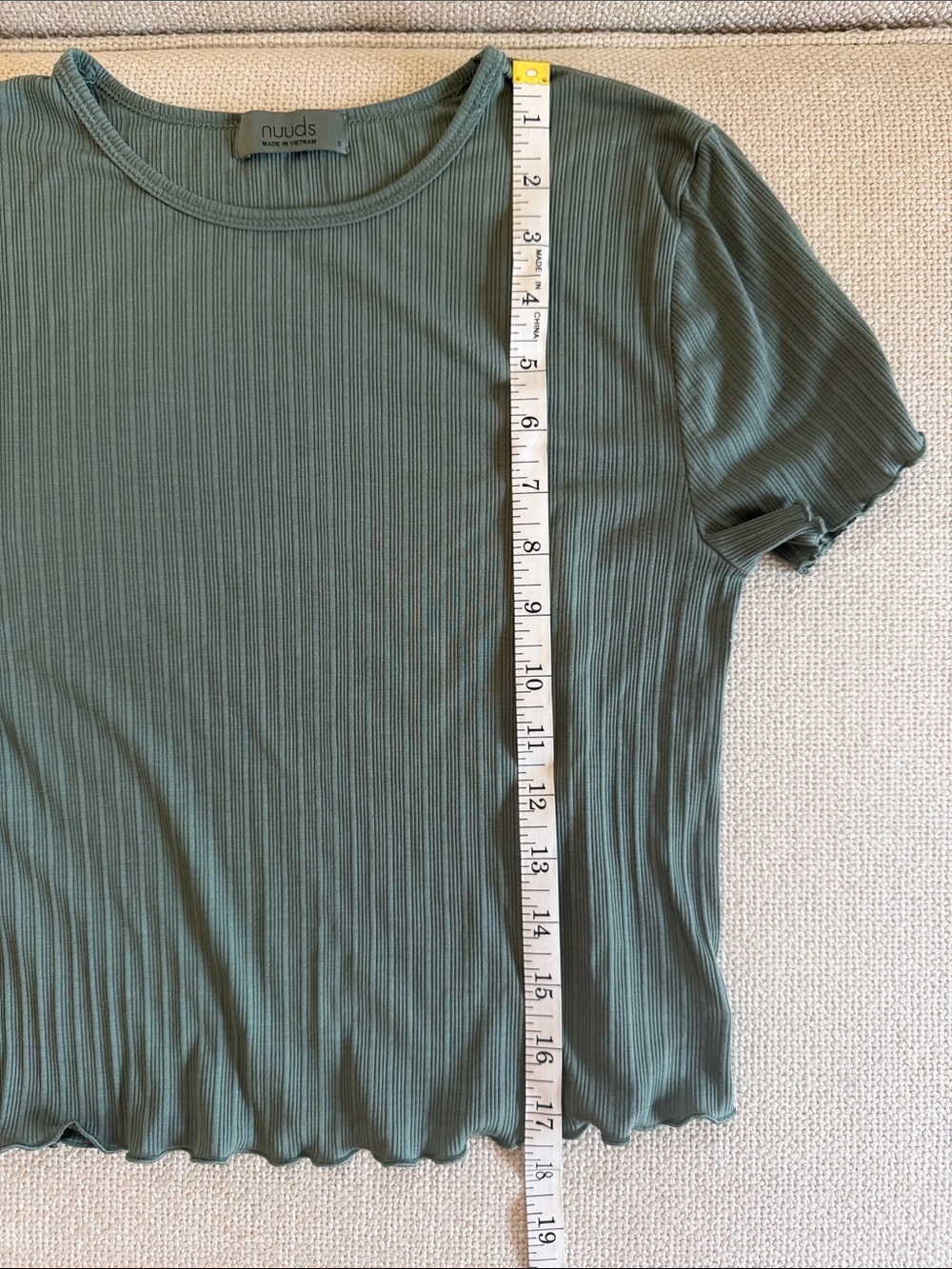 nuuds Agave/Olive Green Ribbed Tank Top and Lounge Pants Pajamas - Picture 13 of 15